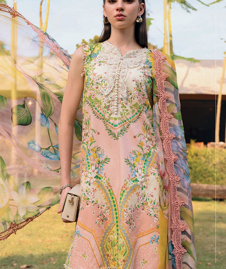 Luxury Lawn Stitched Suit 3 piece - 2025 - LE-11