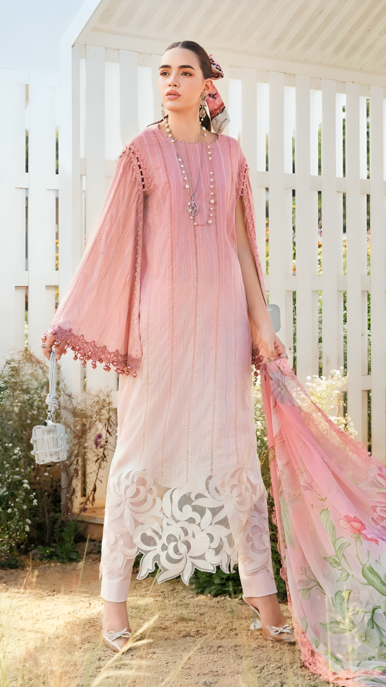 Luxury Lawn Stitched Suit 3 piece - 2025 - LE-16
