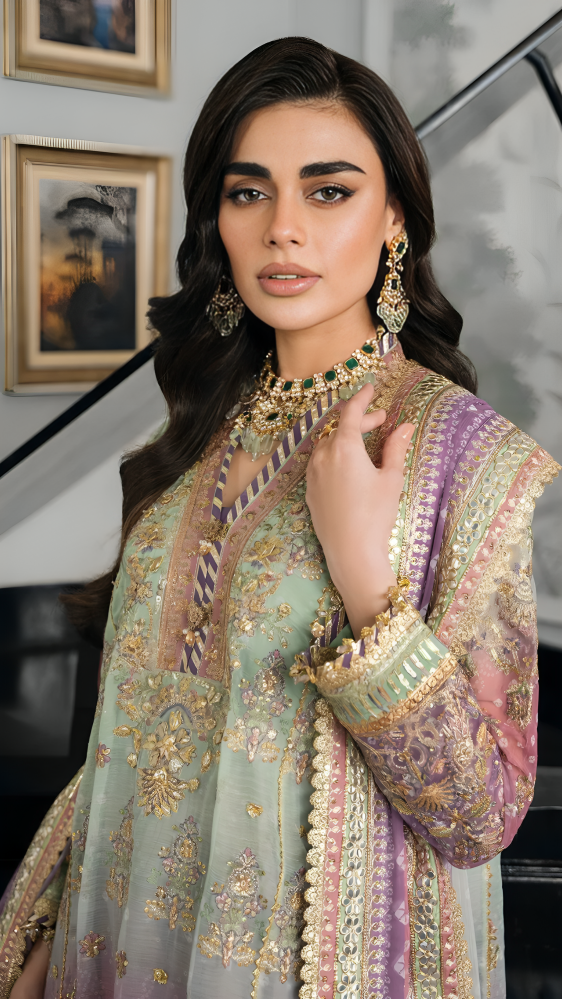 Luxury Shefoon  Premium Stitched Suit 3 Piece Dress - LEC-15