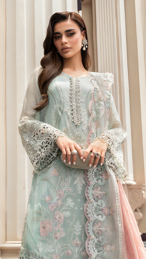 Luxury shefoon Premium Stitched Suit 3 Piece Dress - LEC-11