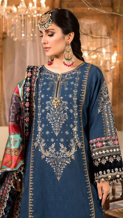 Luxury Lawn Premium Stitched Suit 3 Piece Dress - LEC-12