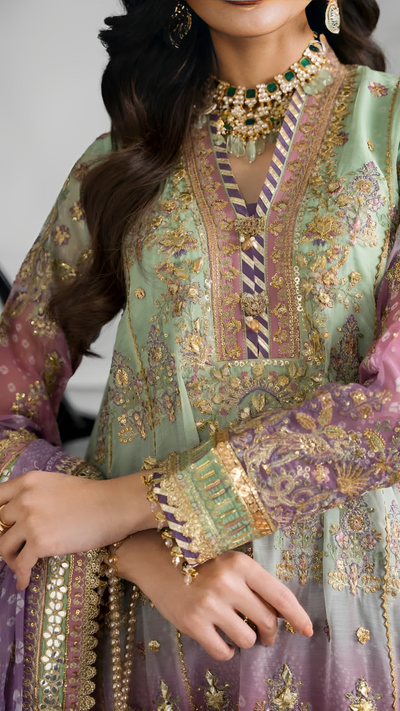 Luxury Shefoon  Premium Stitched Suit 3 Piece Dress - LEC-15