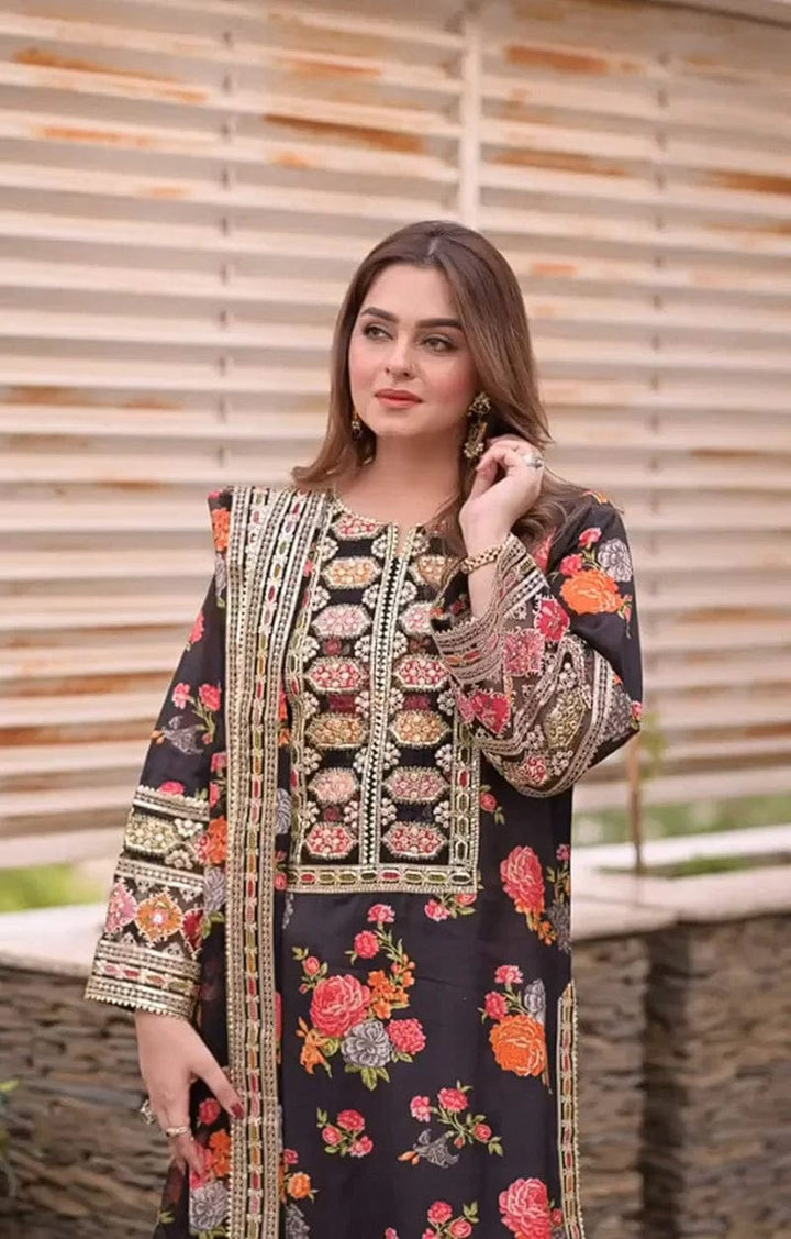 LUXURY EMBROIDERED SILK