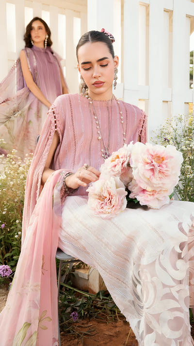 Luxury Lawn Stitched Suit 3 piece - 2025 - LE-16