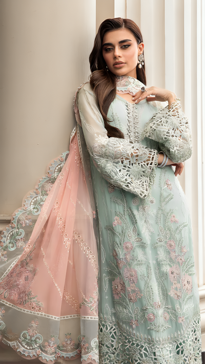 Luxury Lawn Premium Stitched Suit 3 Piece Dress - LEC-11