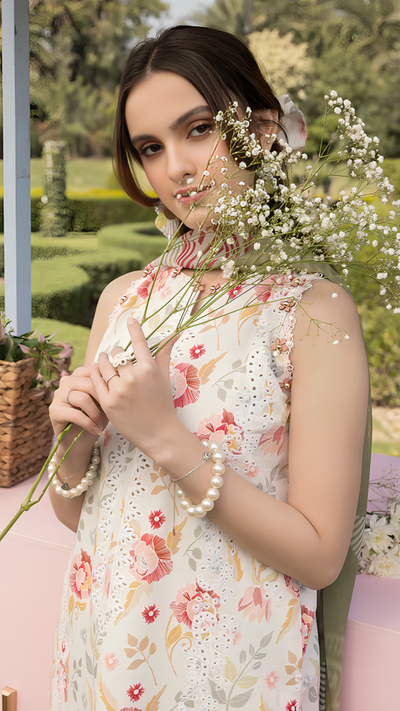 Luxury Lawn Premium Stitched Suit 3 Piece Dress - LEC-13
