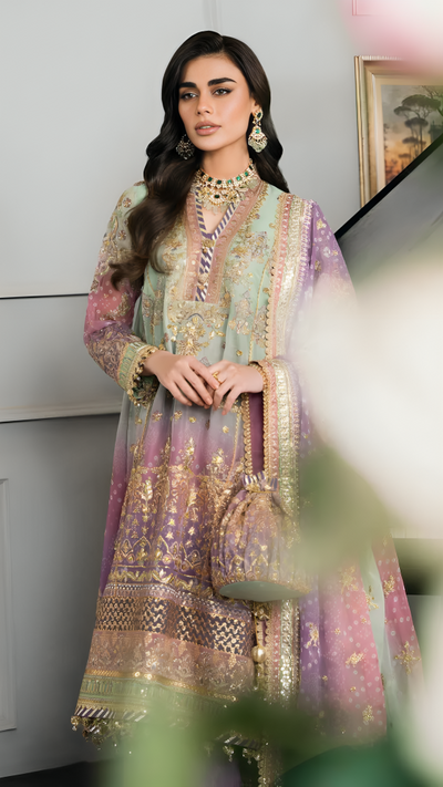 Luxury Shefoon  Premium Stitched Suit 3 Piece Dress - LEC-15