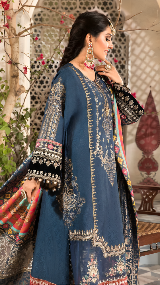 Luxury Lawn Premium Stitched Suit 3 Piece Dress - LEC-12