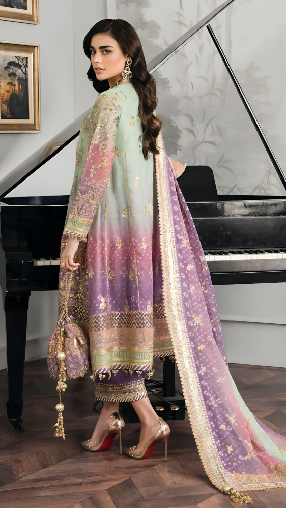 Luxury Shefoon  Premium Stitched Suit 3 Piece Dress - LEC-15