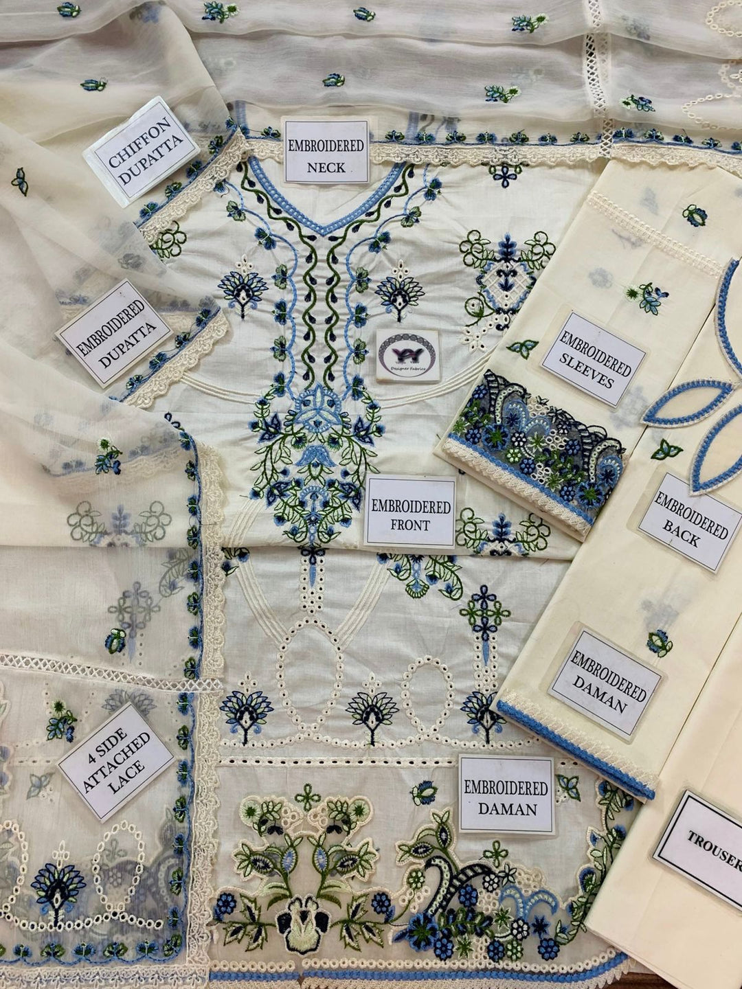 LUXURY COTTON CHICKENKARI 3PCS