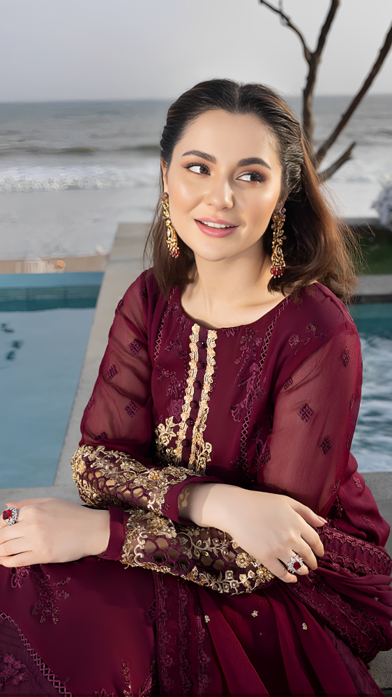 Luxury Lawn Premium Stitched Suit 3 Piece Dress - LEC-14
