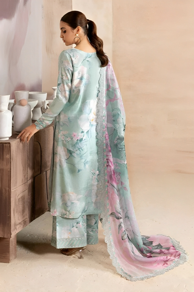 Luxury Lawn Premium Stitched Suit 3 Piece - LEC-09