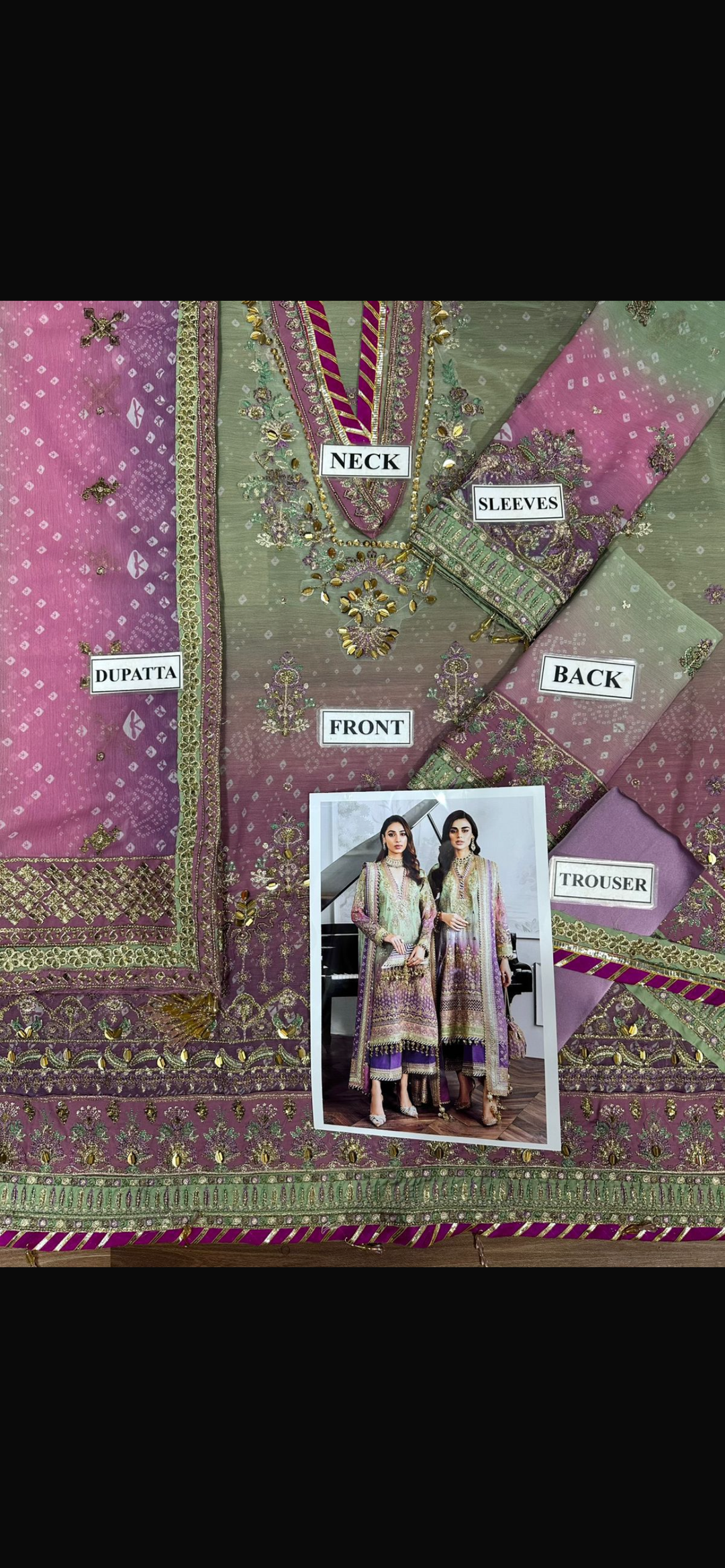 Luxury Shefoon  Premium Stitched Suit 3 Piece Dress - LEC-15