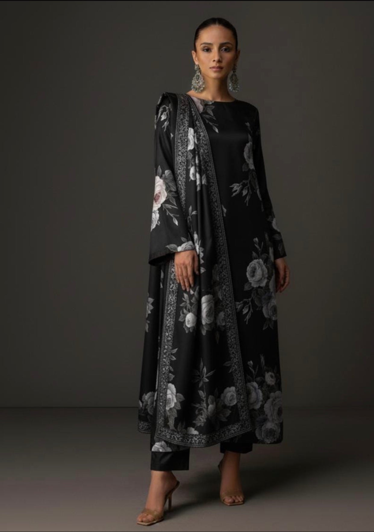 DIGITAL PRINTED SHAMOZ SILK 3 PIECE SUIT