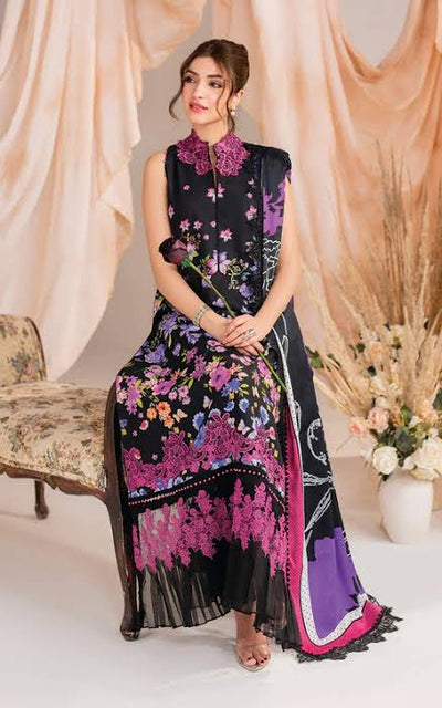 Luxury Lawn Stitched Suit 3 piece - 2025 - LE-08