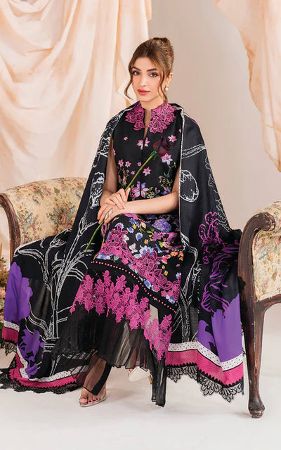 Luxury Lawn Stitched Suit 3 piece - 2025 - LE-08
