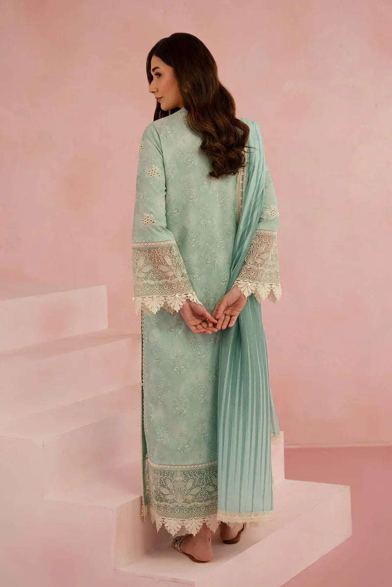 Luxury Lawn Stitched Suit 3 piece - 2025 - LE-02