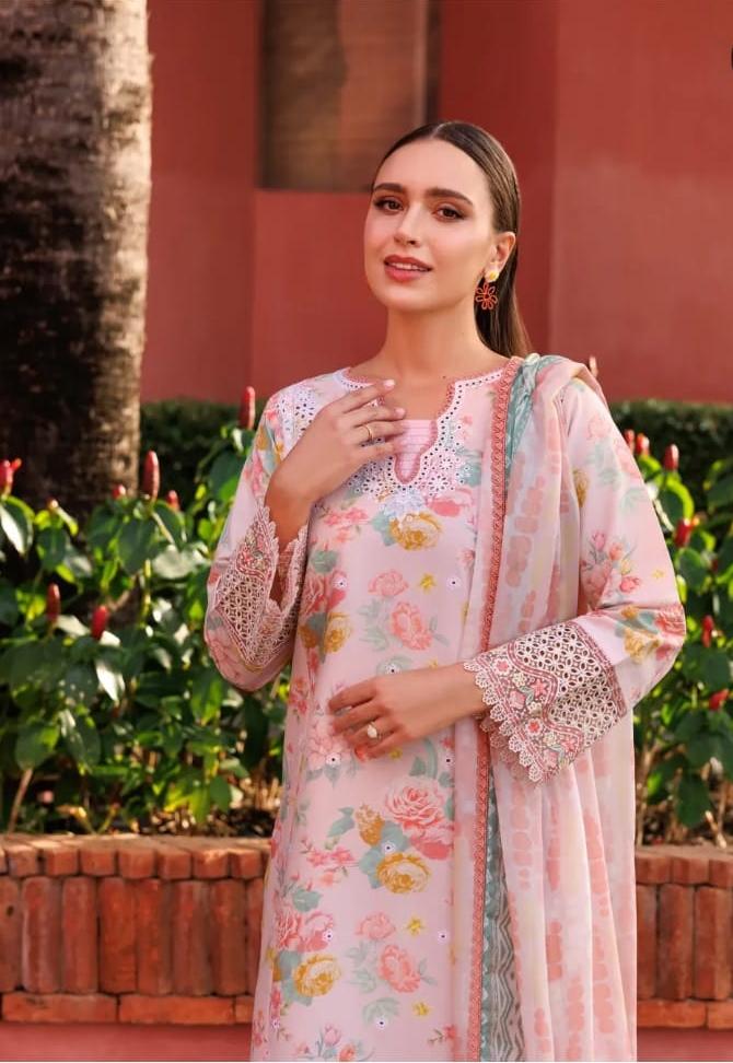 Luxury Lawn Premium Stitched Suit 3 Piece - LEC-05