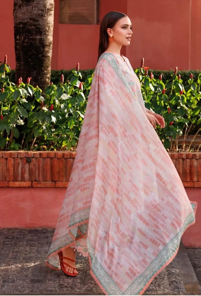 Luxury Lawn Premium Stitched Suit 3 Piece - LEC-05