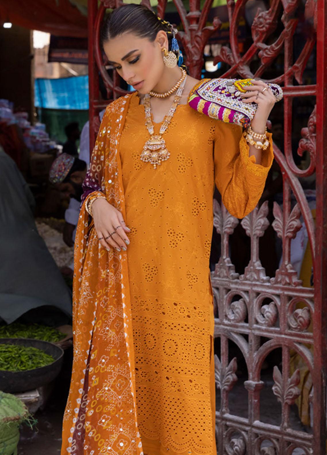 Luxury Lawn Premium Stitched Suit 3 Piece - LEC-03