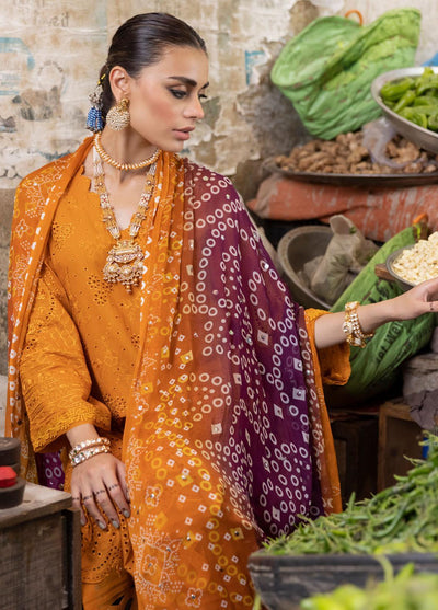 Luxury Lawn Premium Stitched Suit 3 Piece - LEC-03