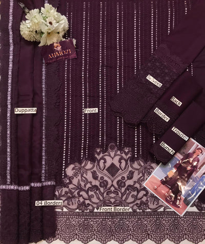 Luxury Lawn Premium Stitched Suit 3 Piece - LEC-02