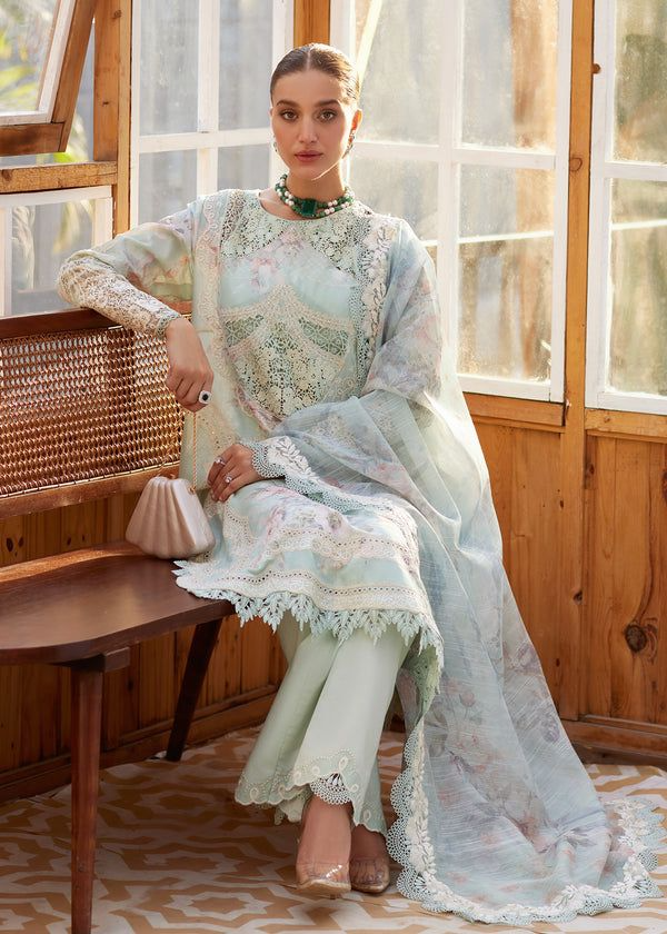 Luxury Lawn Stitched Suit 3 piece - 2025 - LE-12