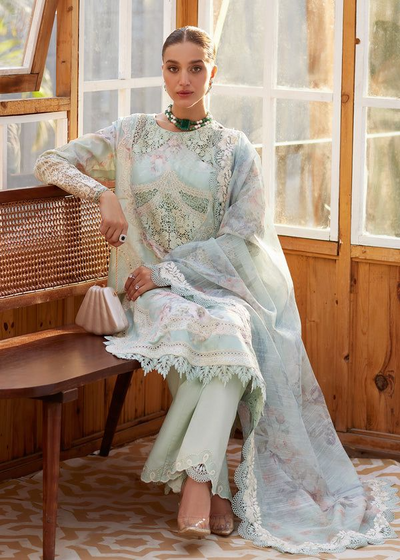 Luxury Lawn Stitched Suit 3 piece - 2025 - LE-12