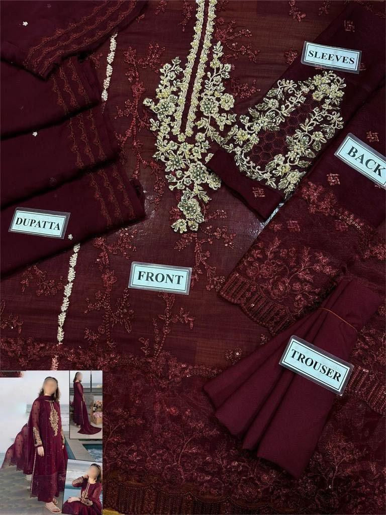 Luxury Lawn Premium Stitched Suit 3 Piece Dress - LEC-14