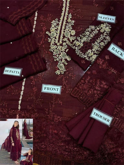 Luxury Lawn Premium Stitched Suit 3 Piece Dress - LEC-14