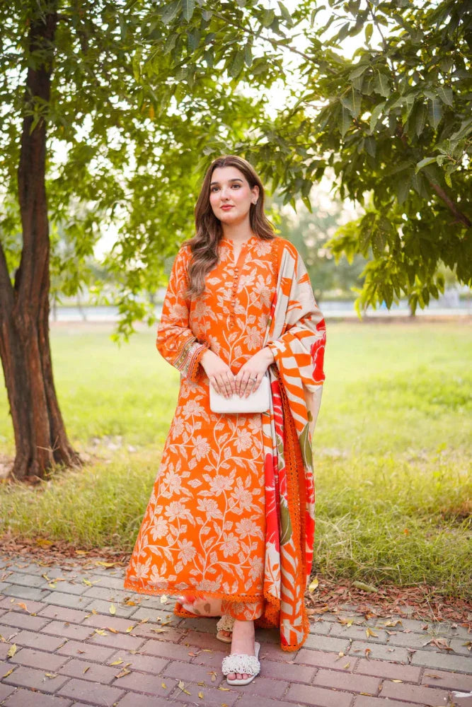 Aneela's Luxury Embroidered Lawn 3-Piece Suit