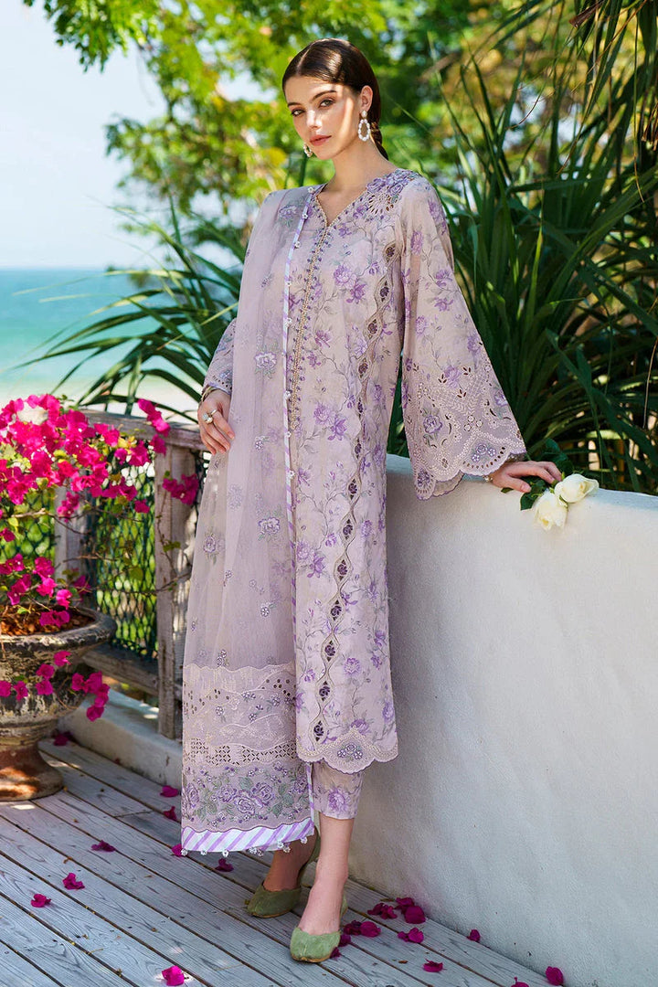 Baroque Lawn Chikankari Embroidered & Printed 3 Piece Stitched Dress