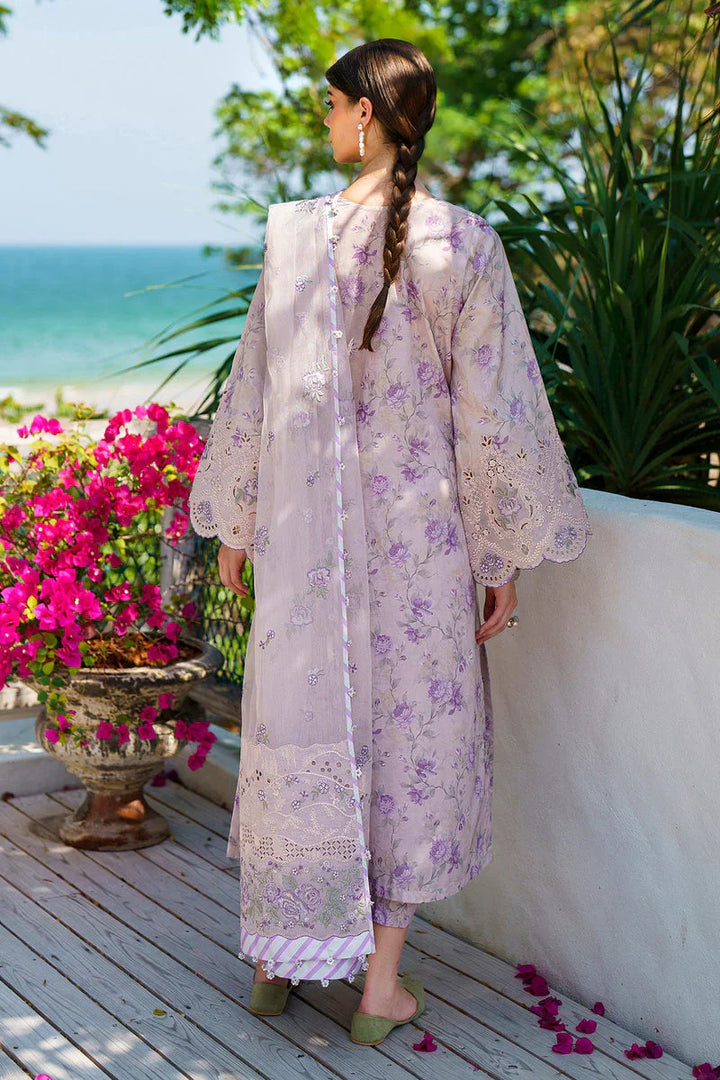 Baroque Lawn Chikankari Embroidered & Printed 3 Piece Stitched Dress