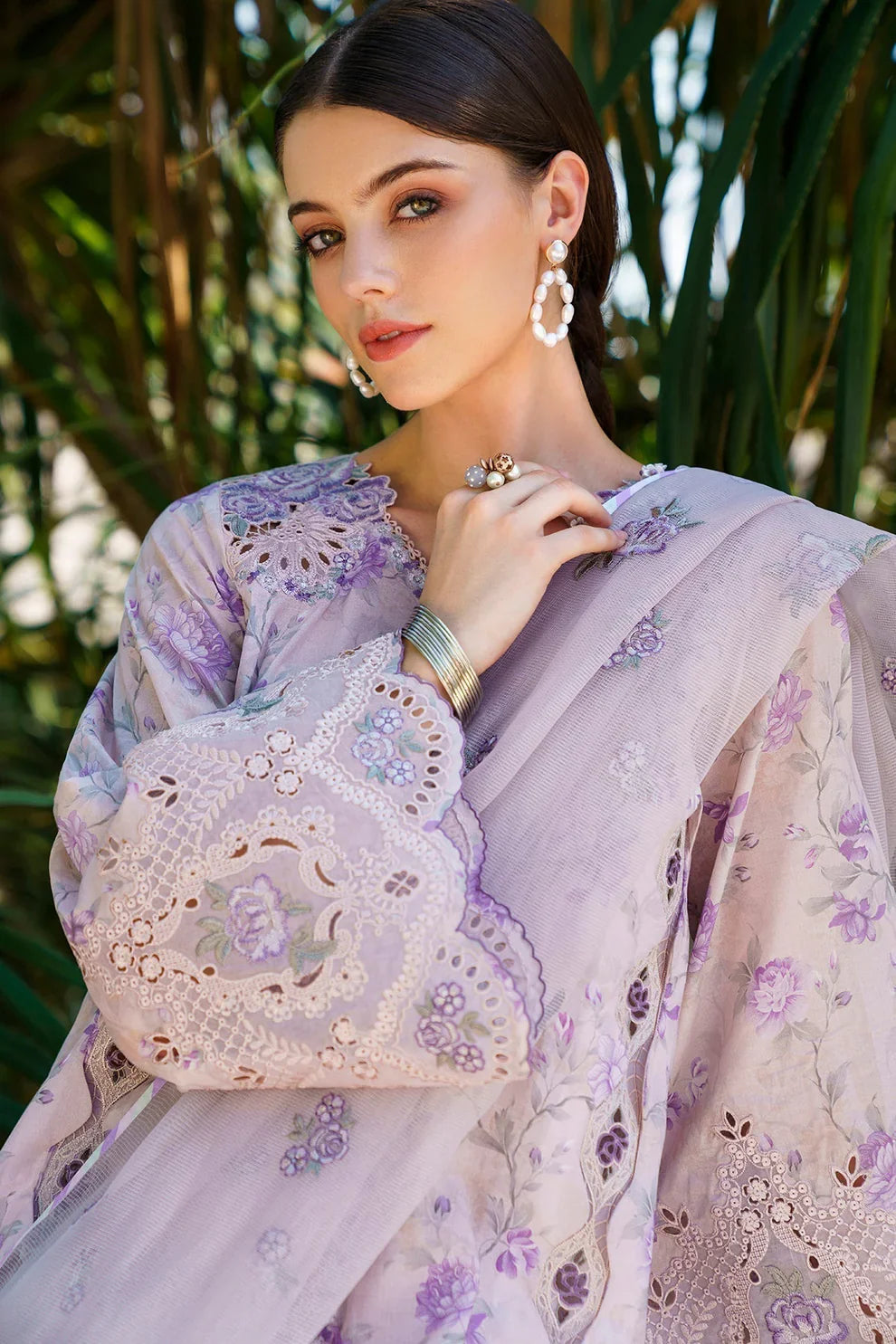 Baroque Lawn Chikankari Embroidered & Printed 3 Piece Stitched Dress