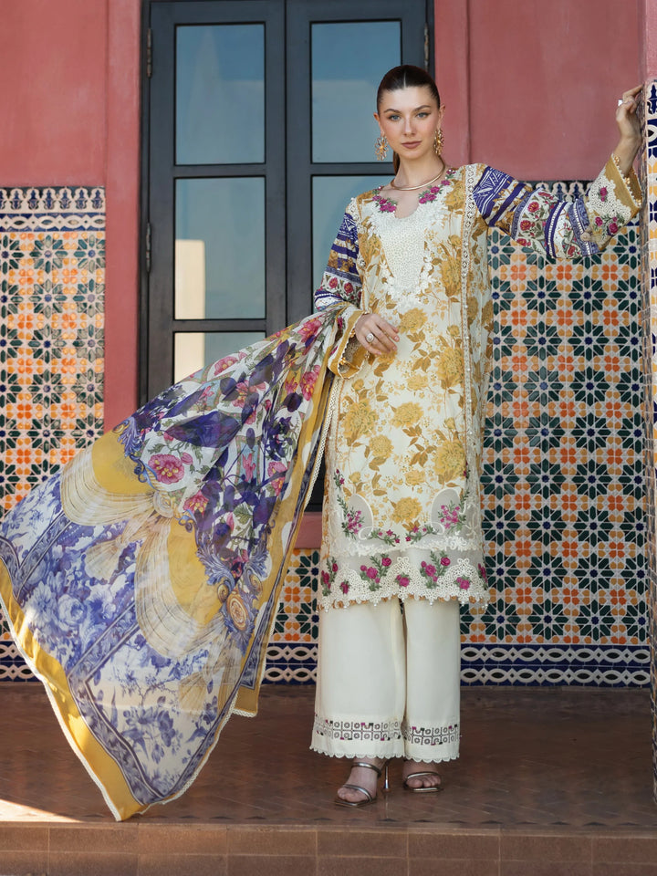 Elaf Premium Signature Embroidered Lawn Unstitched 3Pc Suit