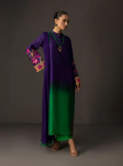 DIGITAL PRINTED SHAMOZ SILK 3 PIECE SUIT
