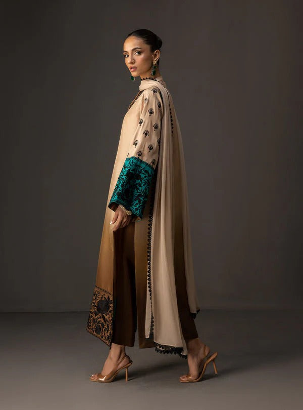 DIGITAL PRINTED SHAMOZ SILK 3 PIECE SUIT