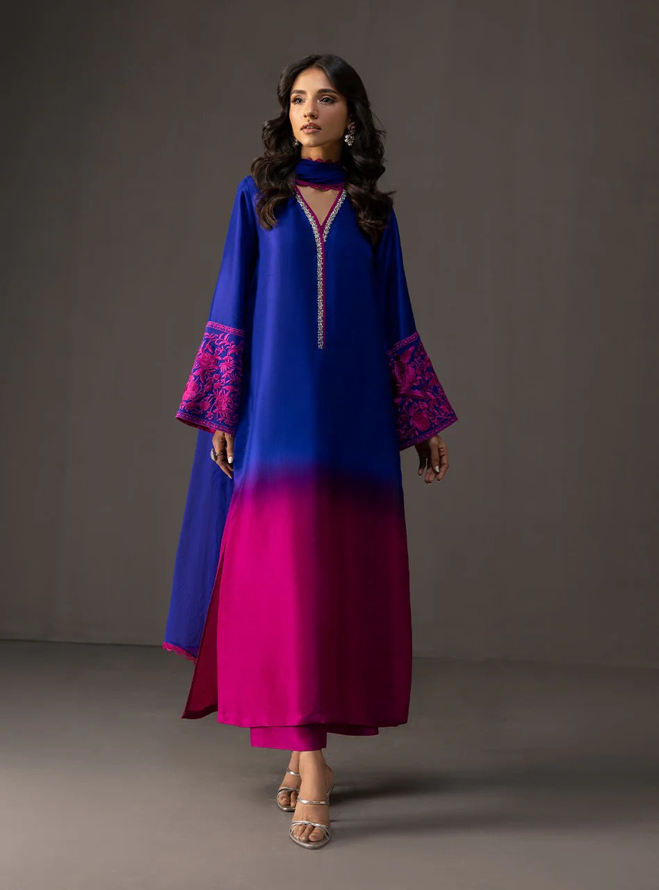 DIGITAL PRINTED SHAMOZ SILK 3 PIECE SUIT
