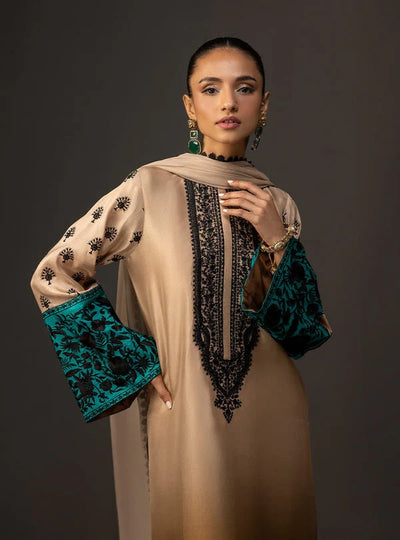 DIGITAL PRINTED SHAMOZ SILK 3 PIECE SUIT