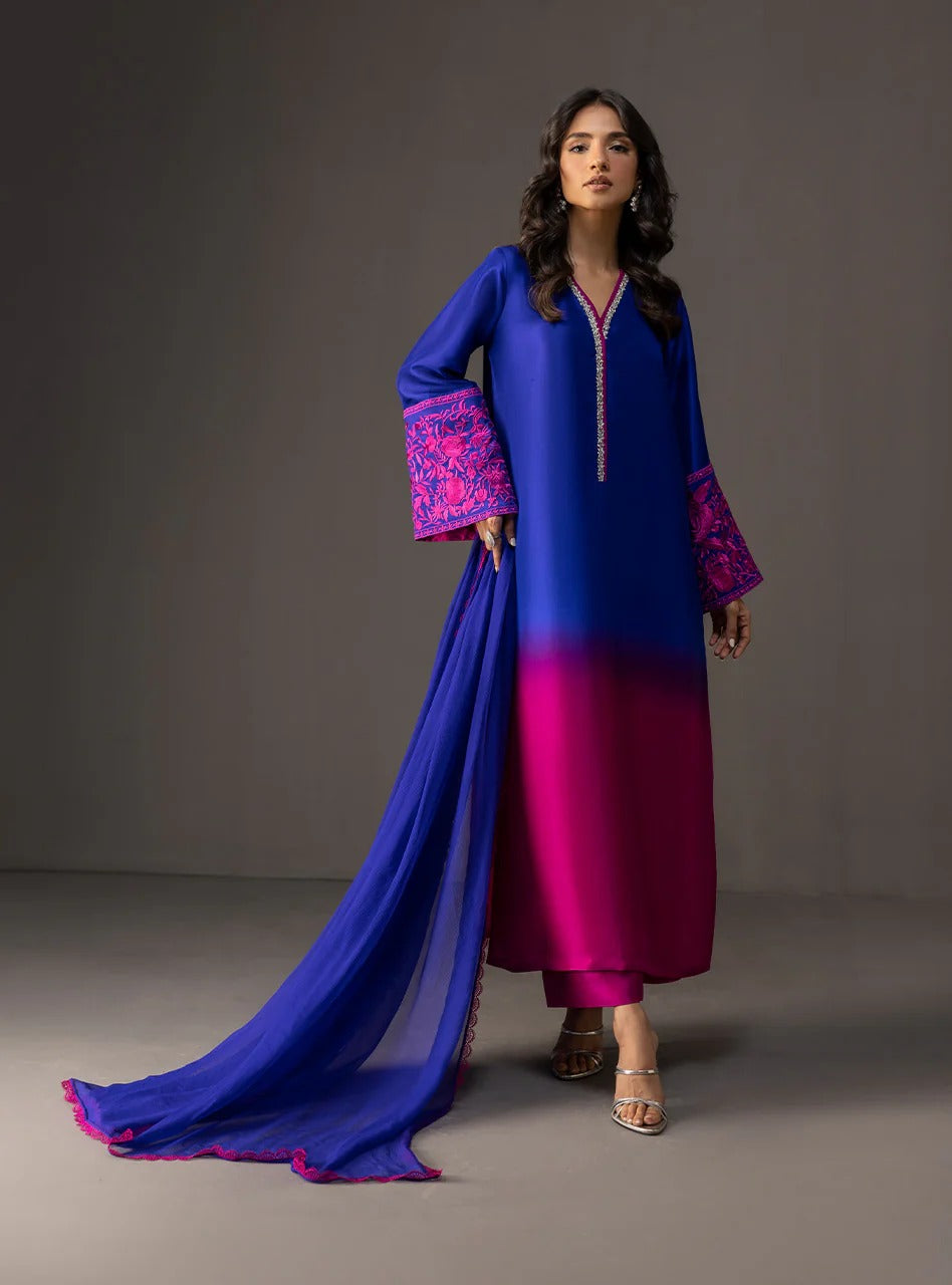 DIGITAL PRINTED SHAMOZ SILK 3 PIECE SUIT