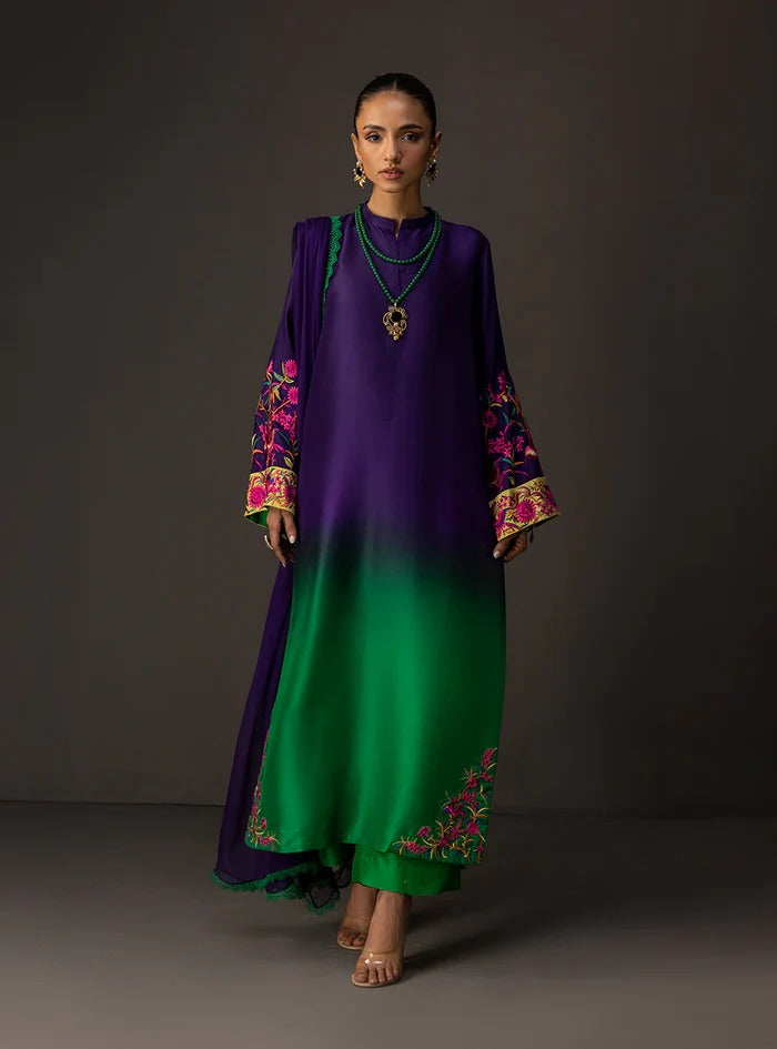 DIGITAL PRINTED SHAMOZ SILK 3 PIECE SUIT