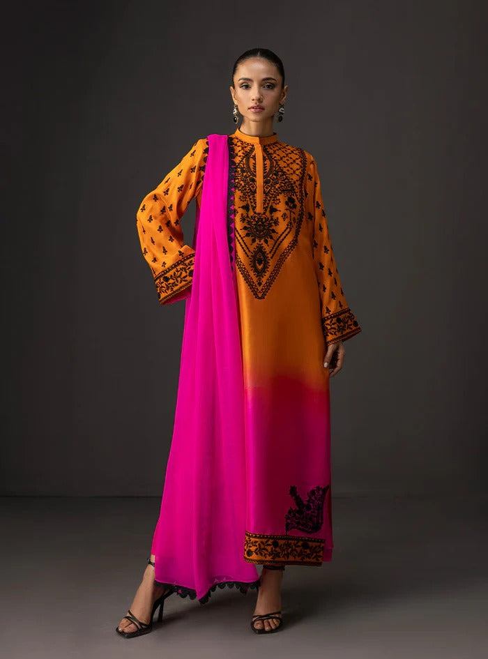 DIGITAL PRINTED SHAMOZ SILK 3 PIECE SUIT
