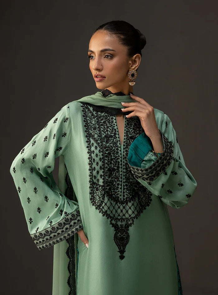 DIGITAL PRINTED SHAMOZ SILK 3 PIECE SUIT