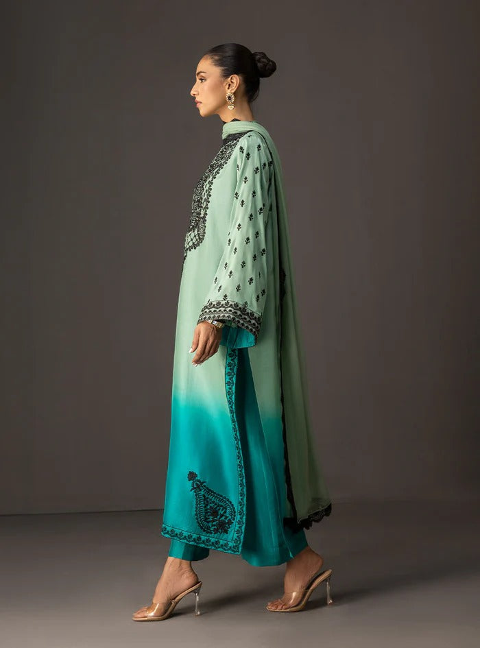 DIGITAL PRINTED SHAMOZ SILK 3 PIECE SUIT
