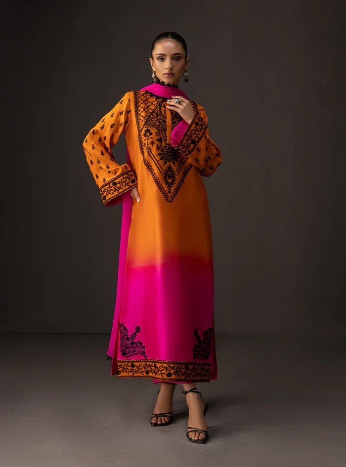 DIGITAL PRINTED SHAMOZ SILK 3 PIECE SUIT