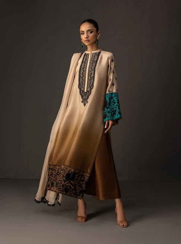 DIGITAL PRINTED SHAMOZ SILK 3 PIECE SUIT
