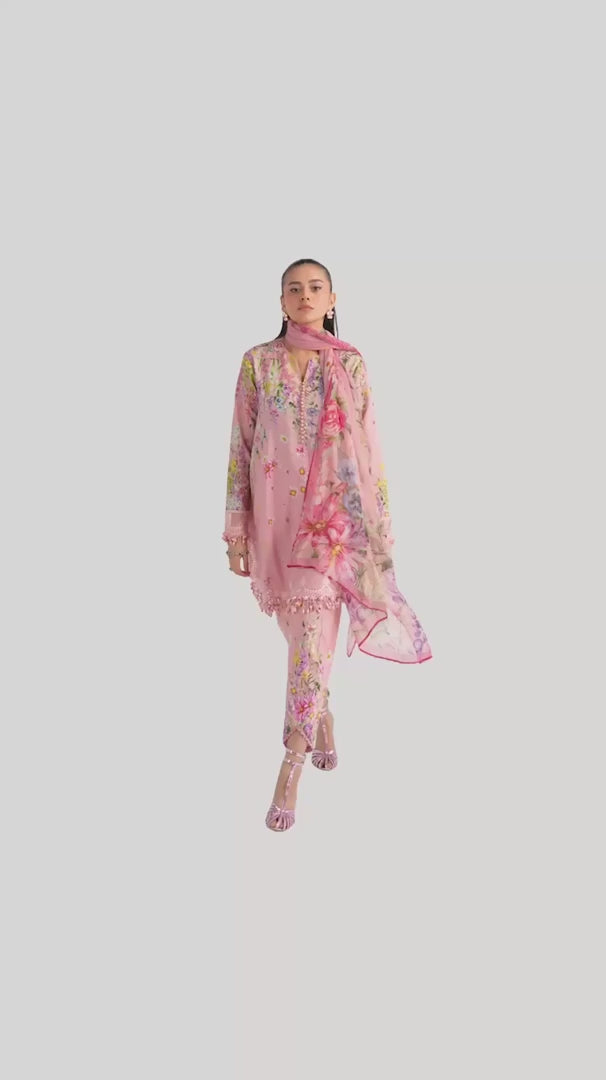 Luxury Lawn Stitched Suit 3 piece - 2025 - LE-10